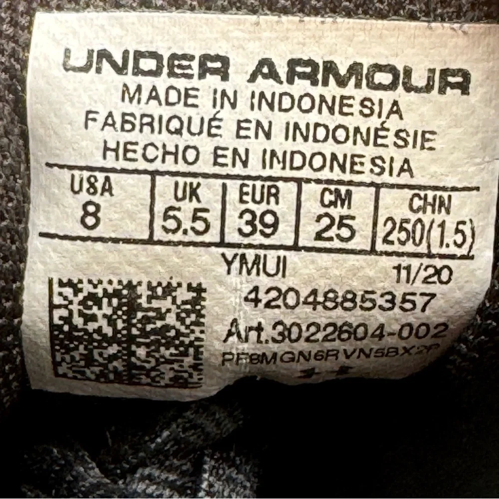 Under Armour‎ Charged Pursuit 2 Women’s Running Shoes Size 8 Triple Black